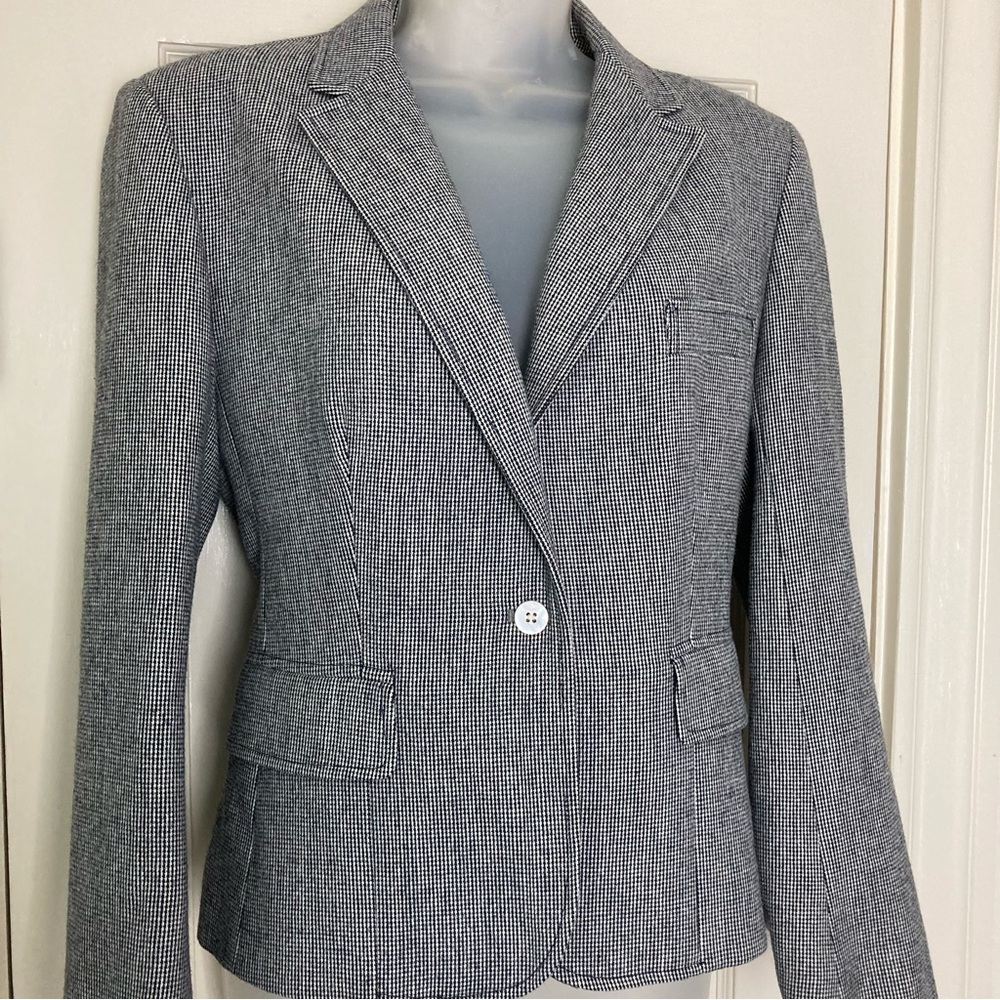 Vintage Evan Picone Tweed Houndstooth Blazer Jacket size 6